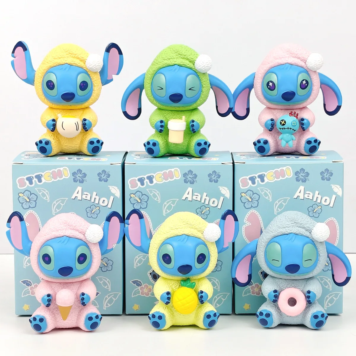 

Disney Stitch Eat Some Thing Before Sleep Series Vinyl Blind Box Bag Pendant Cute Doll Mystery Box Toy Adult Kids Gift 6PCS
