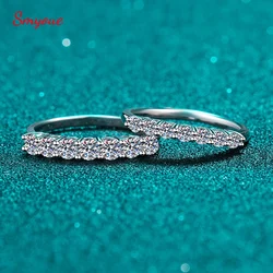 Smyoue 0.28/0.7CTTW D Vvs1 Moissanite Rings for Women 7 Gems Sparkling S925 Sterling Silver Wedding Band Match Diamomd Wholesale