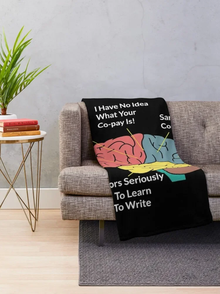 Pharmacist's Brain Funny Pharmacist Pharmacy Tech T-Shirt Throw Blanket valentine gift ideas bed plaid Sofa warm winter Blankets