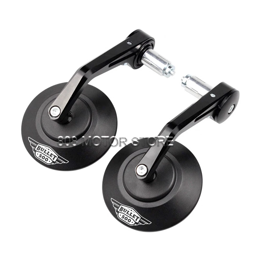 لمرايا الرؤية الخلفية لمقود الدراجة النارية العالمي Bullet 350 500 - 360 °   مرايا جانبية من الألومنيوم قابلة للتعديل ومضادة للاهتزاز