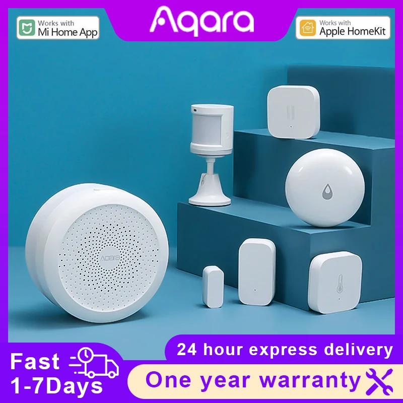 

Aqara Smart Home Kit Zigbee Hub Wireless Switch Human Humidity Water Sensor Door Sensors Remote Control Work With Mi Home App