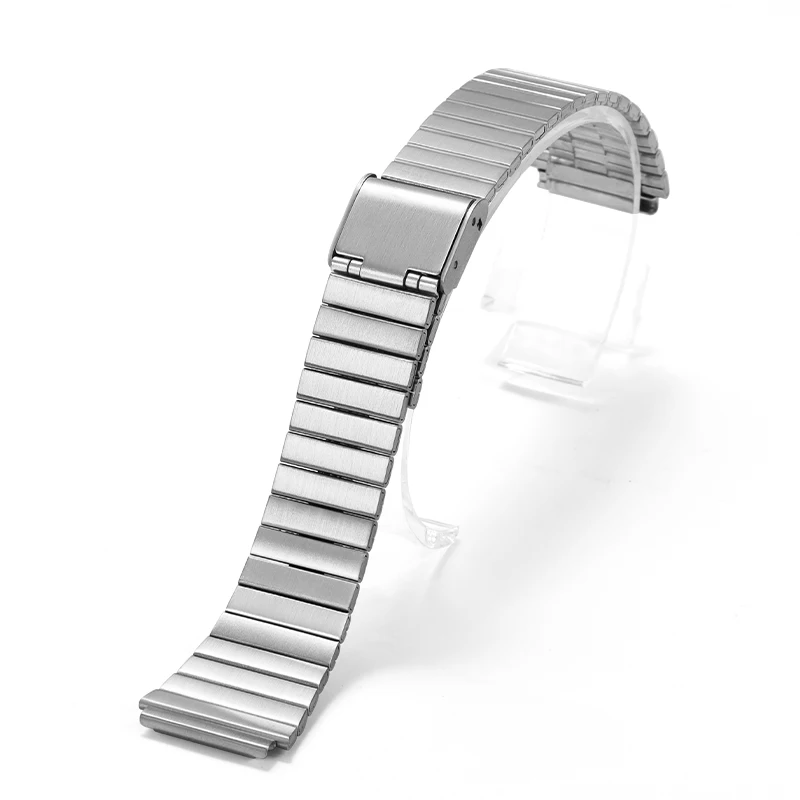 For CASIO F-91W/A158/A159/A168/A169/B650/AQ230 /AE500W 18mm 20mm Stainless Steel Watchband Ultra-thin Metal Bracelet Replacement