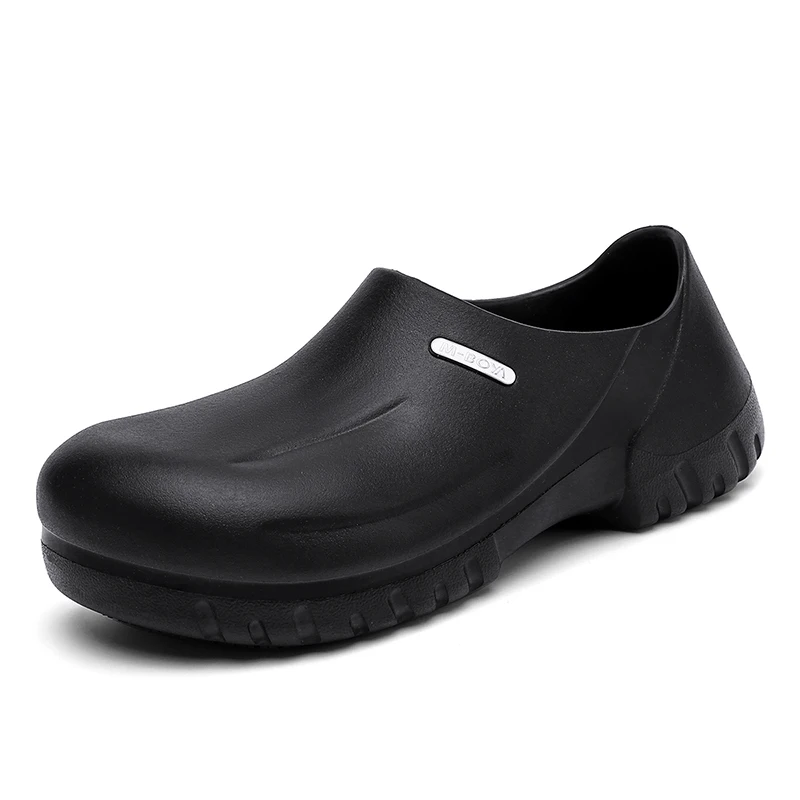 Zoccoli di sicurezza da cucina professionali Scarpe da lavoro da chef impermeabili con puntale in acciaio Lavorazione industriale antiscivolo Scatola larga antiscivolo