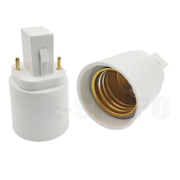 2Pin G24 to E27 Lamp holder Adapter G24d to E26  LED Light base converter,Allow you install E27 Standard lamp into g24d socket