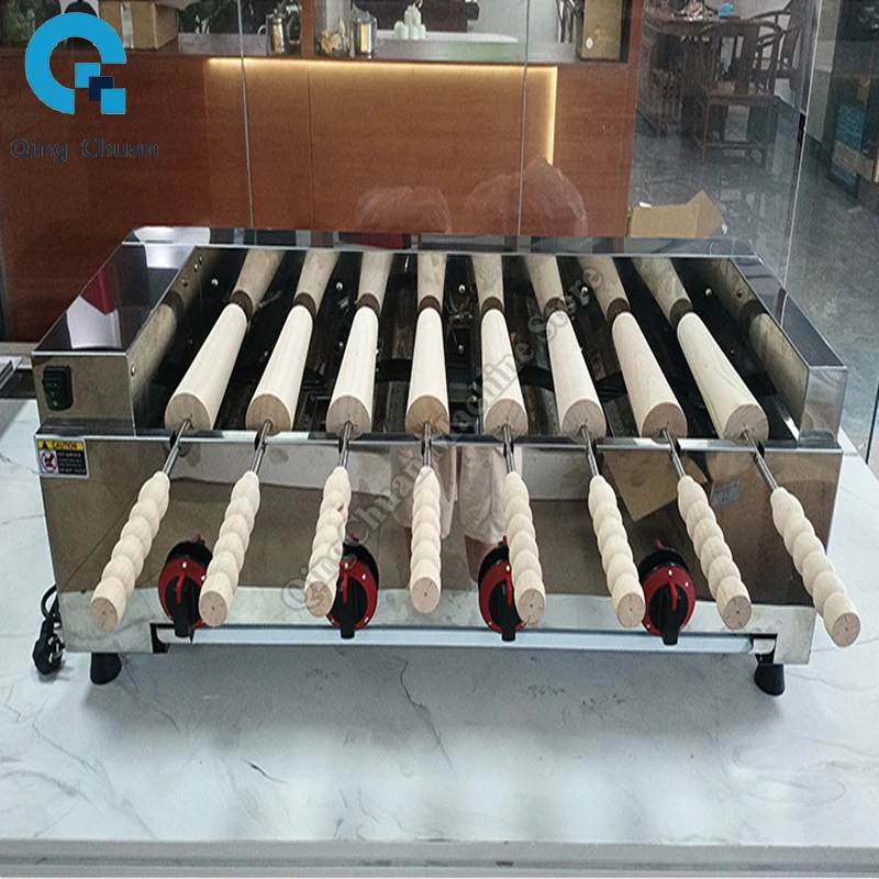 

Chimney Cake Machine 6000W Hungarian Chimney Winder Stainless Steel Teflon Non Stick Coating Electric Heating Toaster