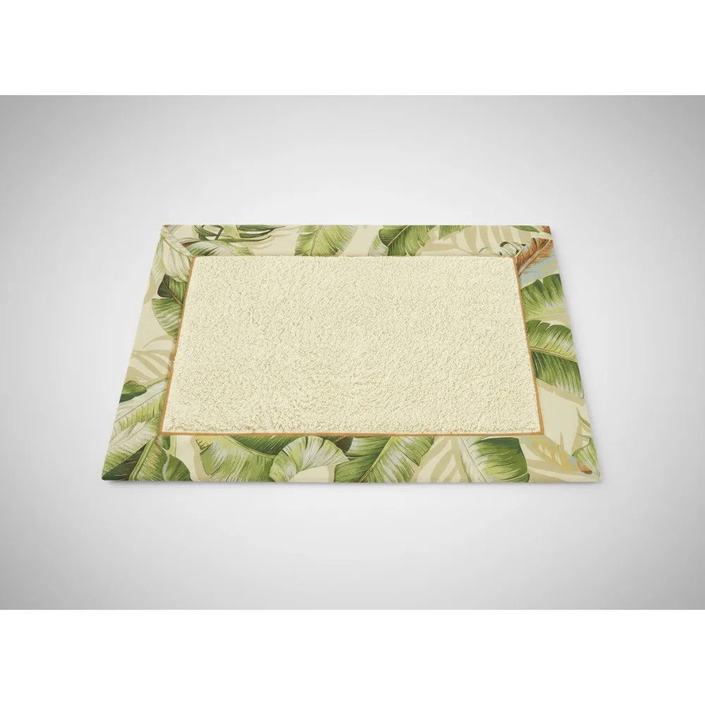 

Cotton Bath Mat, Tropical Decor Rug for Bathroom, Soft & Durable, 20x30 Inches - Home Spa Style