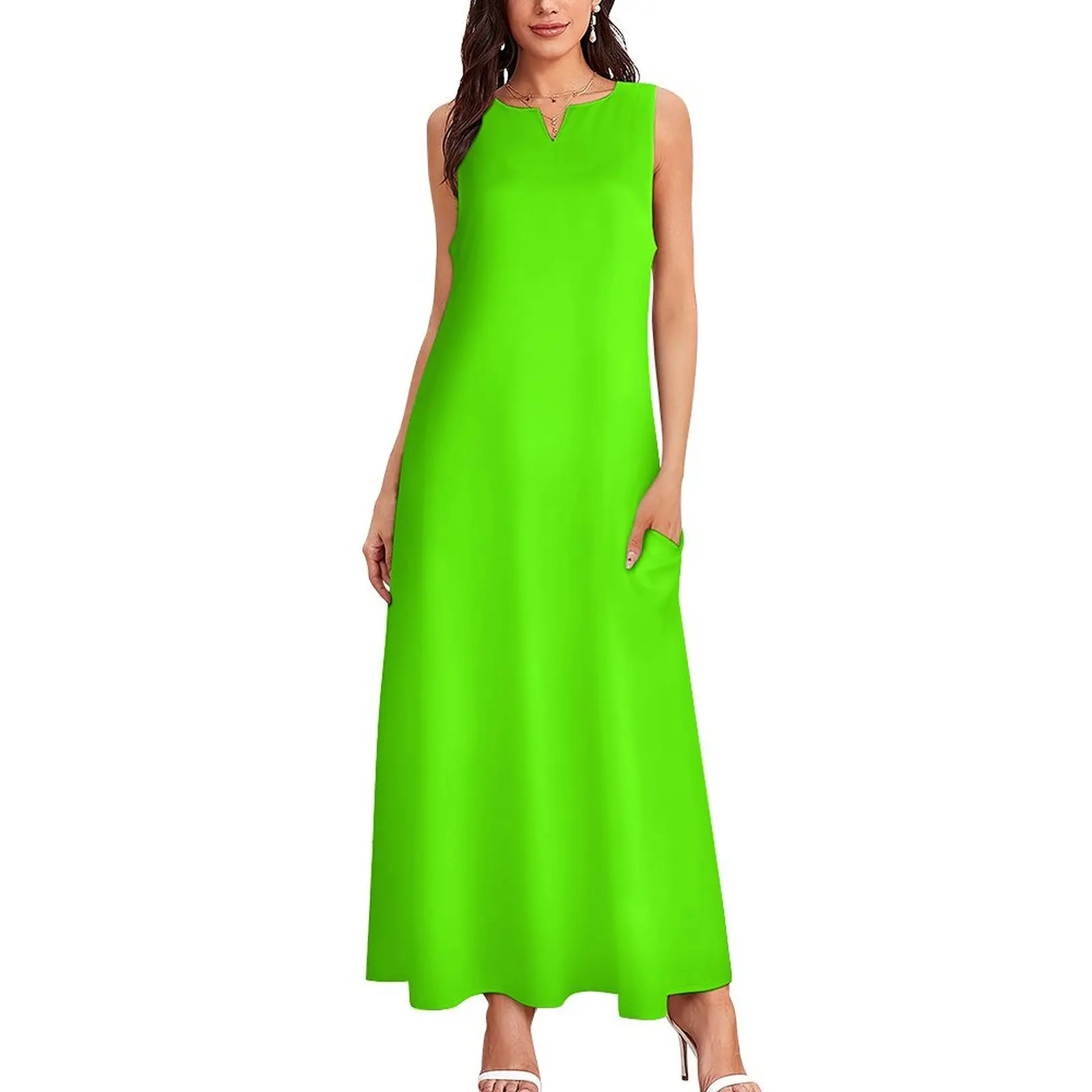 Neon Green Long Dress dresses for official occasions loose summer dress summer dress women 2025