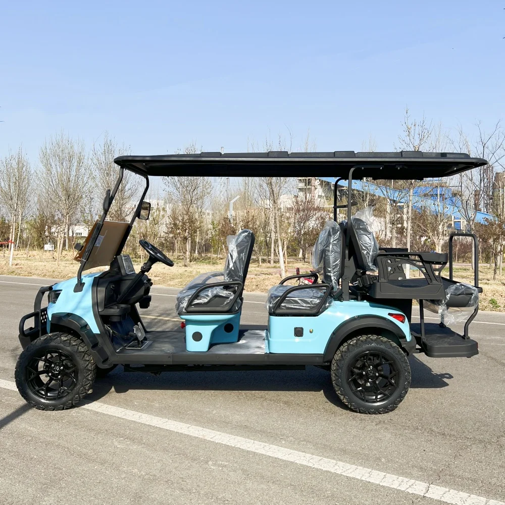 Street Legal Electric Golf Cart 4 Seats 5000W Scooter Go Kart ATV Adult Touring Classic Solar Golf Cart