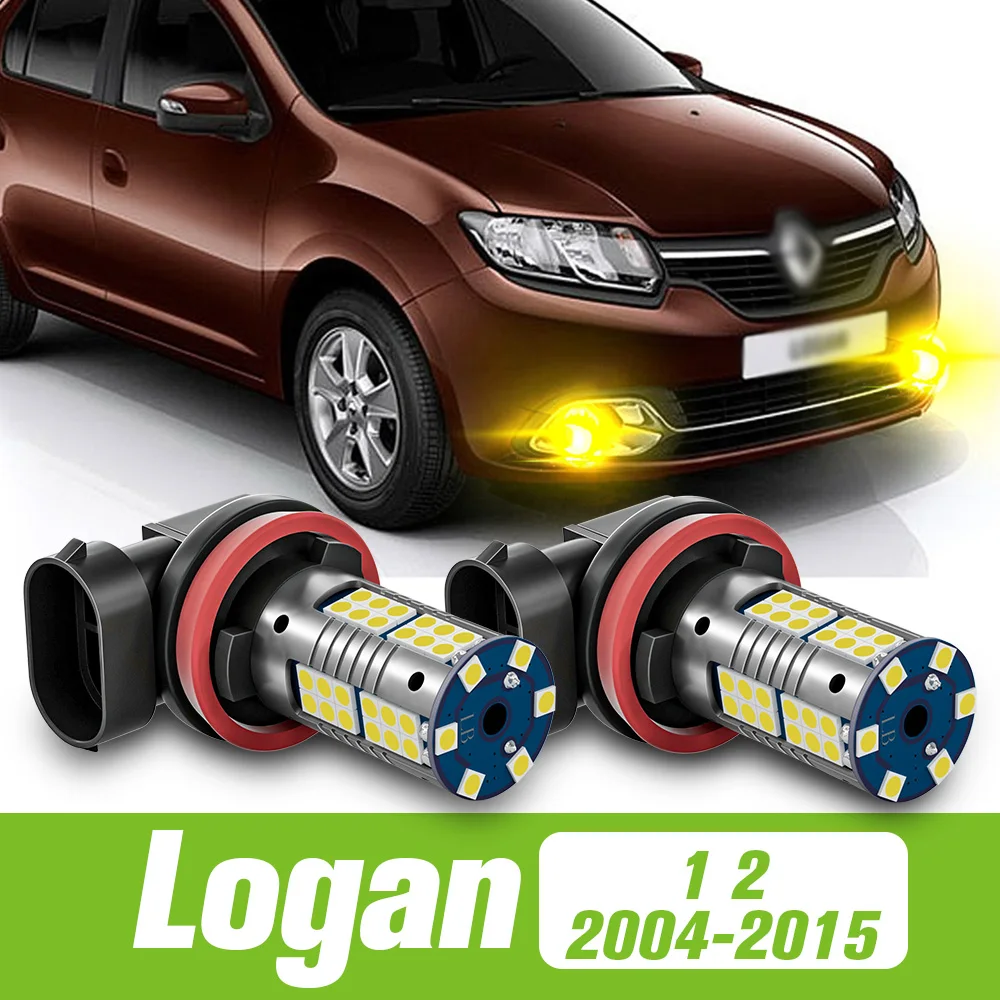 

2pcs For Renault Logan 1 2 2004-2015 LED Fog Light 2005 2006 2007 2008 2009 2010 2011 2012 2013 2014 Accessories