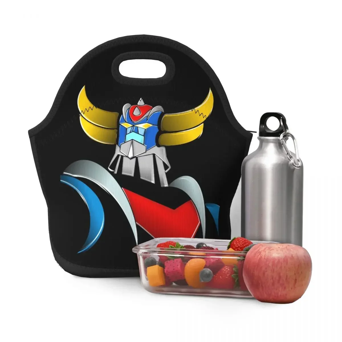 Goldorak Grendizer-Boîte à Lunch Portable en Néoprène, Glacière Thermique Isolée, Robot OVNI Goldrake, Sac à Déjeuner pour Enfants d'Écoliers