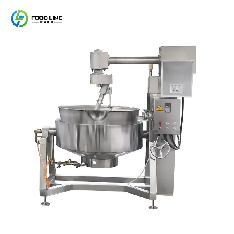 Professional Automatic Mixing Kettle for Food Processing with Tilting Angle Control, Uniform Mixing for Jam, Chili Sauce, Dough