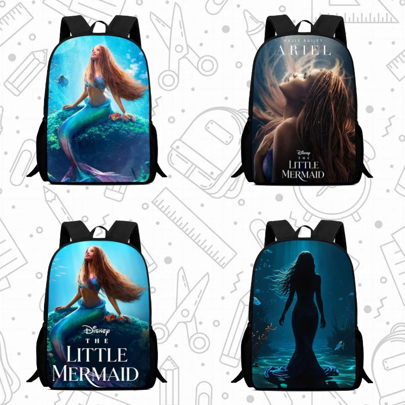 

Disney School Backpack,Cartoon The Little Mermaid School Bags for Girl Boy,Durable &Light Weight Kids Backpack for Kindergarteen