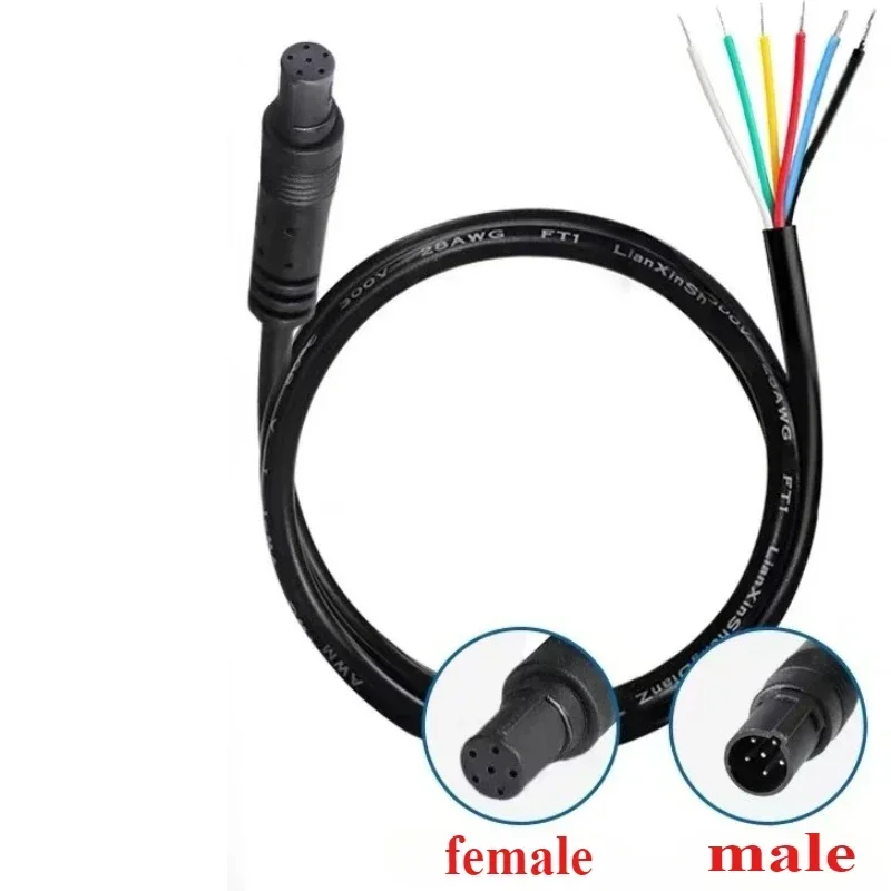 0.5m 4 5 6 Pin Core Male and Female Car Rear View Camera Connector Extend Cable Wire for Car Jack Line Recorder Rear Tail view 5