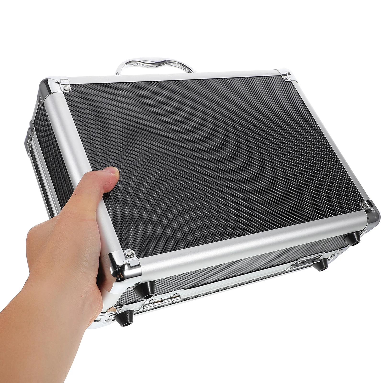 Aluminum Alloy Toolbox Organizer Coded Lock Portable Tool Case Large Capacity Metal Tool Box Handle for Craftsman DIY Projects