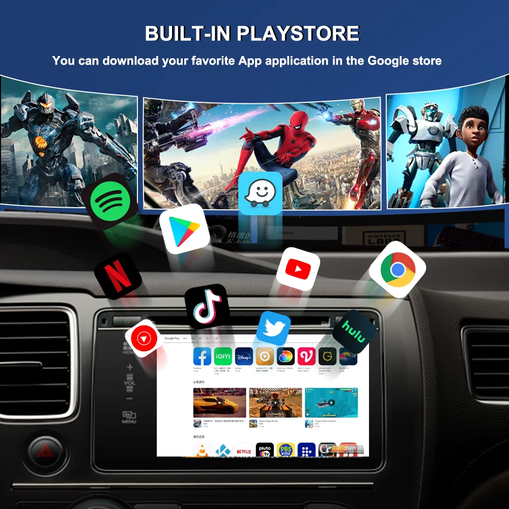 Wireless Carplay Android Auto Adapter Box Android 11 per Youtube Netflix per VW Spacefox CC Golf R Fox GTI Polo Touran Gol Polo