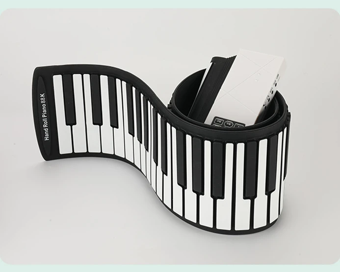 Portable USB MIDI Roll-up 88 Standard Keys Flexible Soft Keyboard Piano