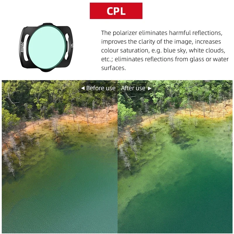 Filtr obiektywu BRDRC ND do jednostki powietrznej DJI O3, zestaw ND8/16/32/64, przenośna filtr obiektywu optyczna szklany obiektyw aparatu HD UV CPL dla DJI Avata