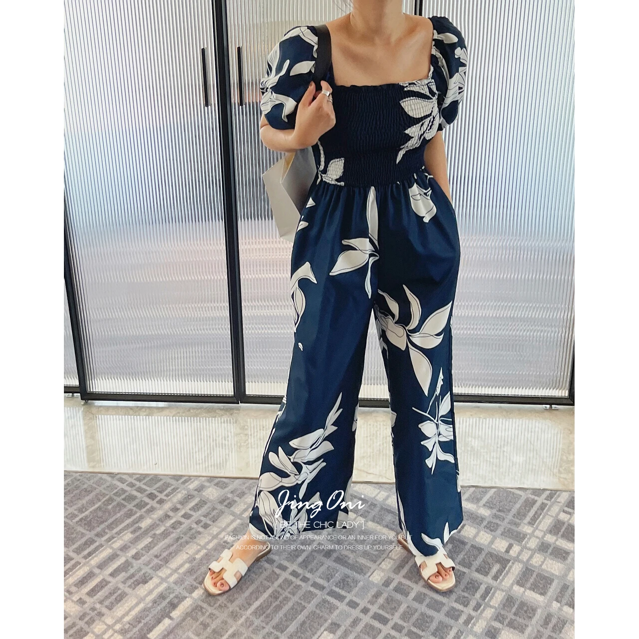 

Long Jumpsuit Pants Woman Short Sleeve 2023 Summer Clothing Y2k Style Elegant Korean Fashion Oversized Floral Overalls Bodysuit