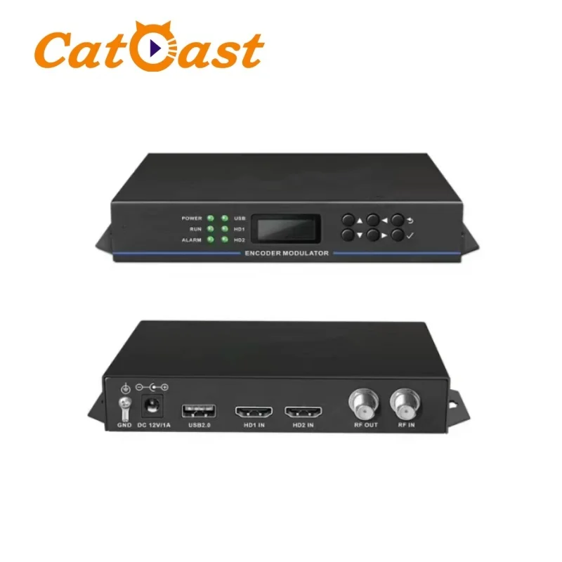 

2 HD Input 1 RF Output H.264 Encoding Modulator multi-channel digital TV encoder modulator