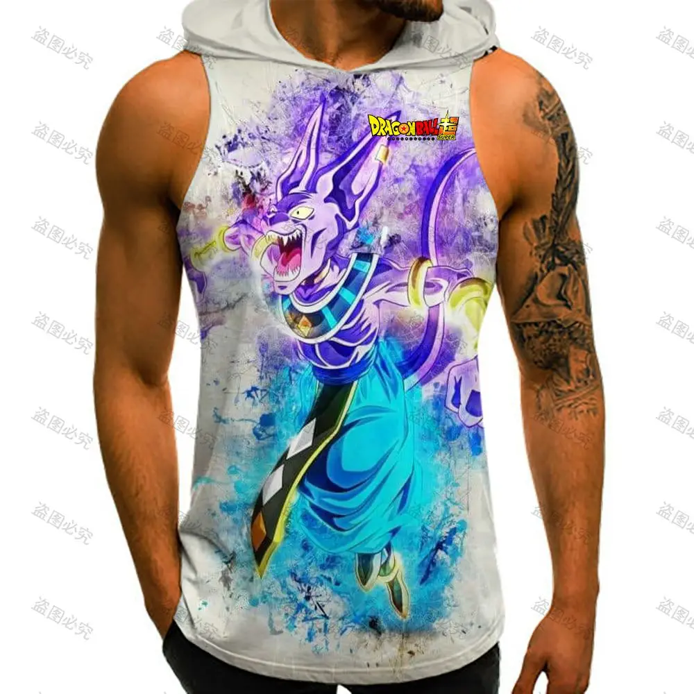 Men\'s T-shirts Hooded T-shirt Vegeta Dragon Ball Z Custom Tank Top Men 2022 Harajuku Style Sleeveless Shirt Man Gym Summer New