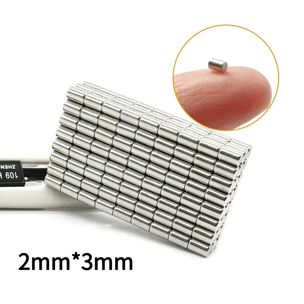 2x3mm Round Shape Rare Earth Super Strong Magnetic Magnet 2x3mm For Fridge Door Acoustic Field Electronics 2*3