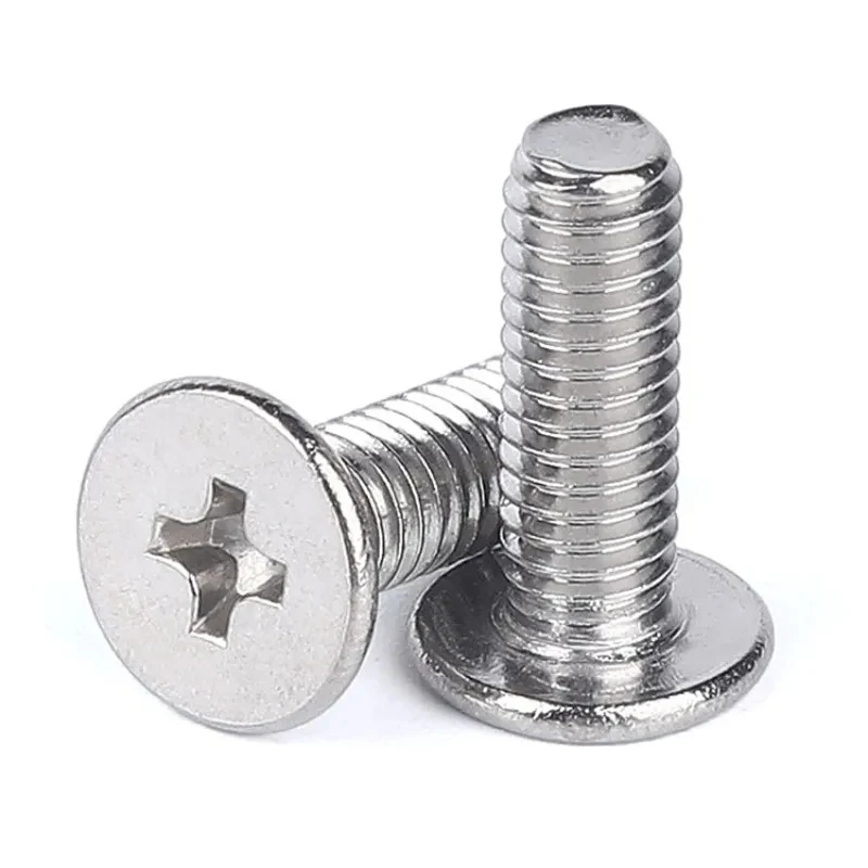 M0.8-m2 304 Stainless Steel Ultra Thin Flat Screws / Micro Low Profile Wafer Bolts For Laptop & Computer Repair