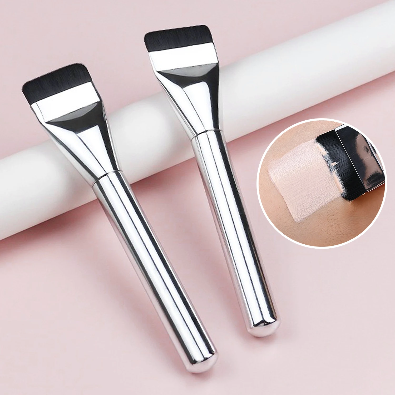 Ultra Thin Foundation Brush Light Contoured face brush Flat Head Mask Brush Blend Foundation cream makeup brush