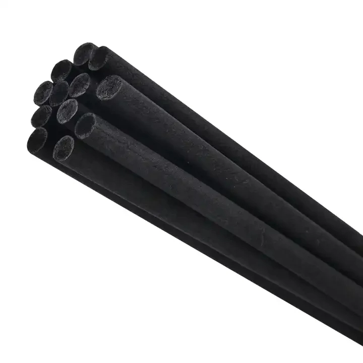 Black Fiber Rattan Sticks para ambientador, Reed Difusor, Home Fragrance, 5 4 3mm x L50 40 35 30cm Dia, 50pcs