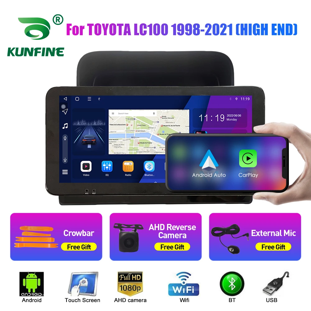 

10.33 Inch Car Radio For TOYOTA LC100 1998-2021 2Din Android Octa Core Car Stereo DVD GPS Navigation Player QLED Screen Carplay