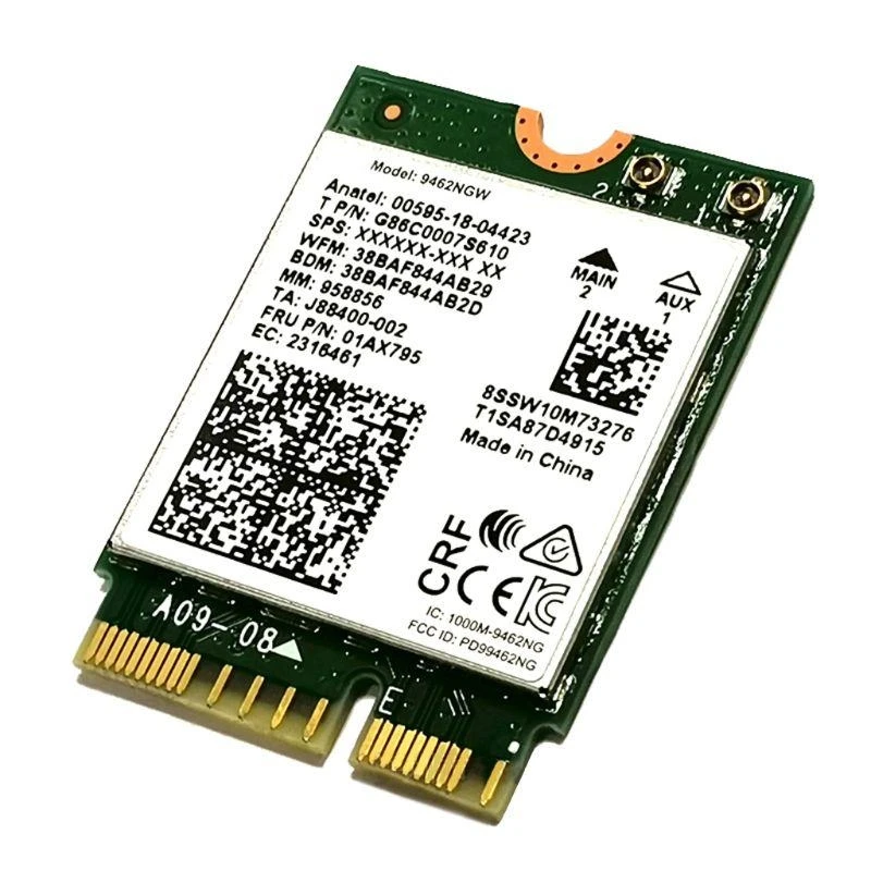 Dual Band Wifi-kaart 2.4g / Adapter 802.11ac BT 5.0 voor Win10-systemen, WiFi 6 Dual Band PCIe-kaart 2.4G/5GHz 5.0-adapter