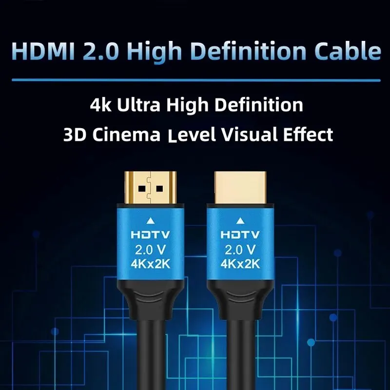 HDTV 4K 60Hz 19+1 OD7.0 HDTV 2.0V Compatible Cable For PS5 Projector Display Monitor TV Box Laptop PC Male To Male Cord