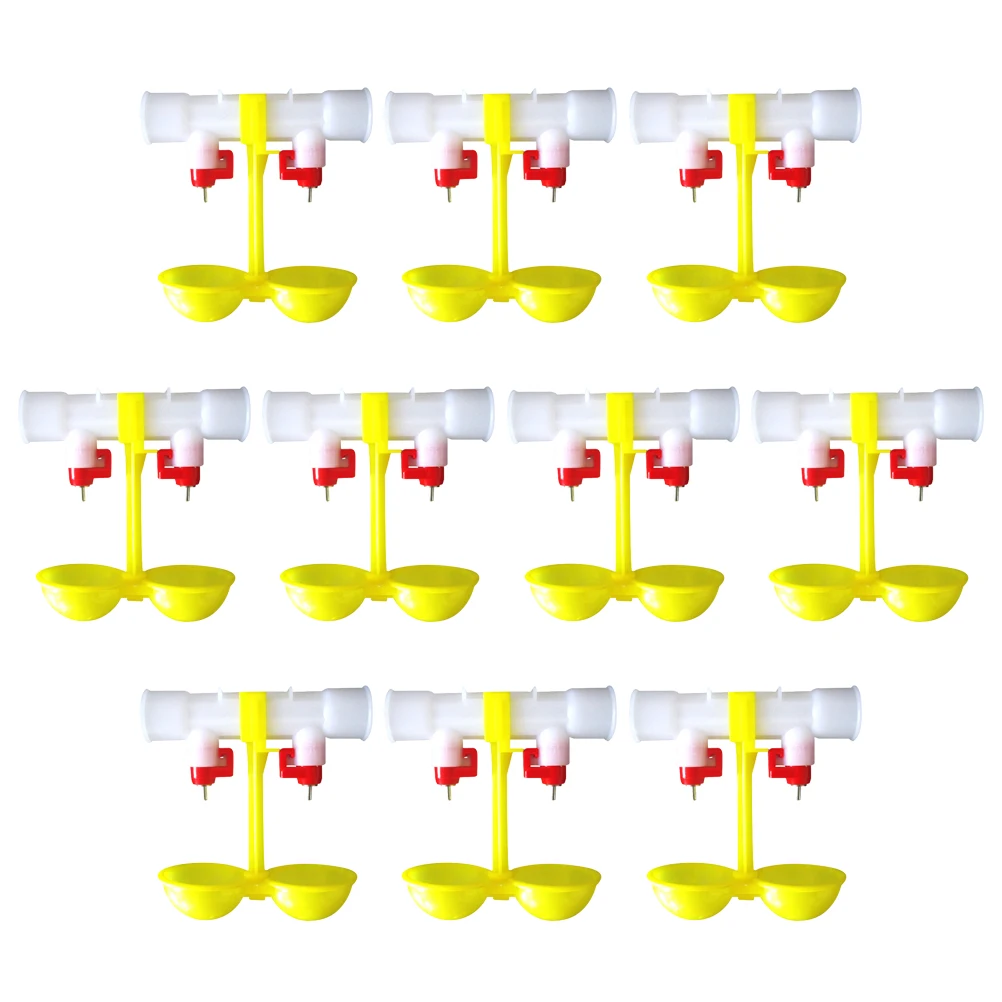 

10pcs Ball Valve Water Dispenser Durable Automatic Drinking Fountains for Chickens Pigeons Birds Quail Premium Material Poultry