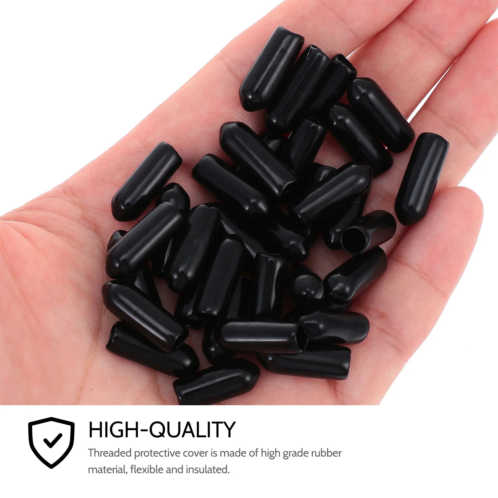 

200 Pcs Wire Protection Cap Rubber End Caps Tubing Tip Thread Protector Cover Round Tube Screws Furniture Feet