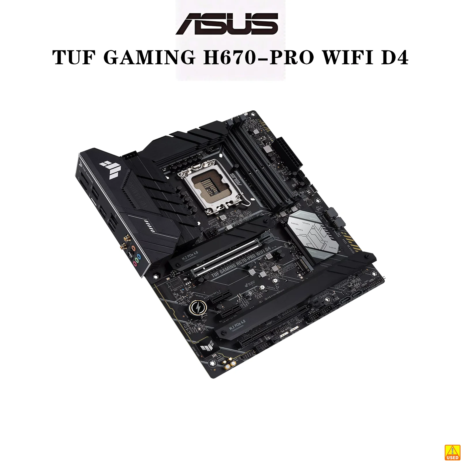 Placa-mãe ASUS TUF GAMING H670-PRO WIFI D4 para CPU Intel Socket LGA1700, memória DDR4, Chipset H670.
