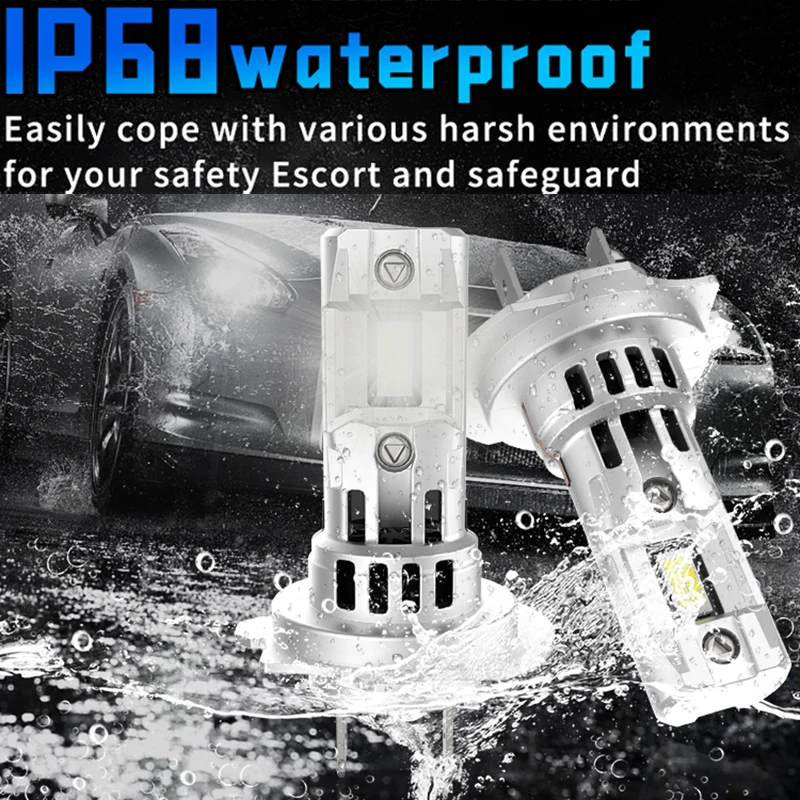 H7 LED Headlight Bulb Mini Wireless 70W 20000LM 6000K CSP for Car Headlamp Auto Diode Lamps H7 Turbo Led 12V Automobile Fog Lamp image 3