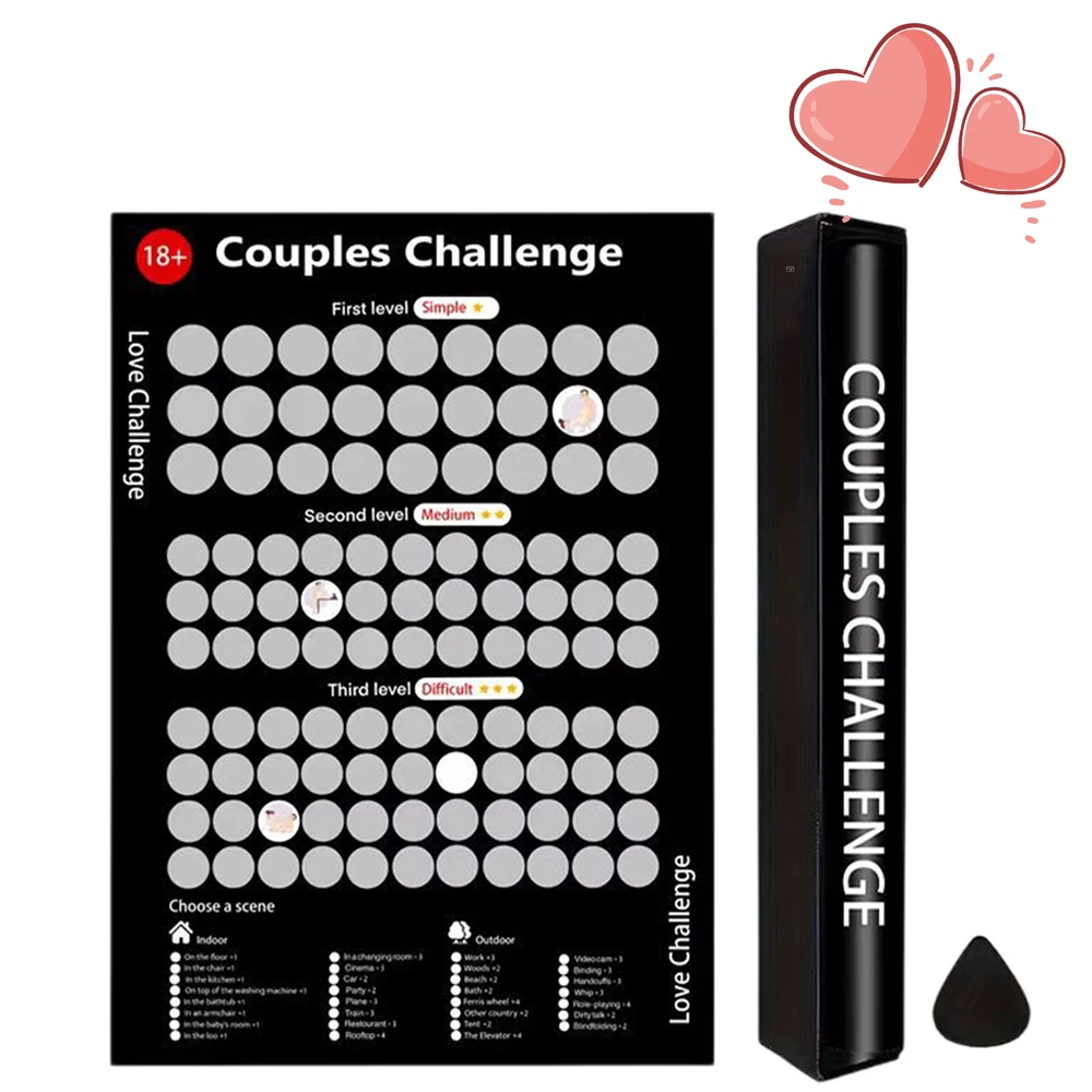 100 Things To Do Between Couples Couples Games  100 Dates Scratch-Off Poster Anniversary and Valentines Day Gift