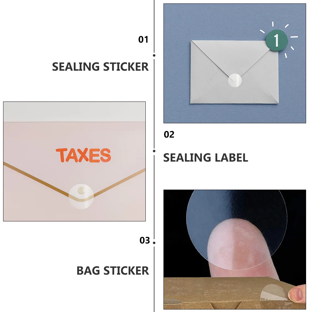 

Gift Sealing Stickers Envelope Packaging Envelopes Labels Clear Package Small Transparent Self-adhesive