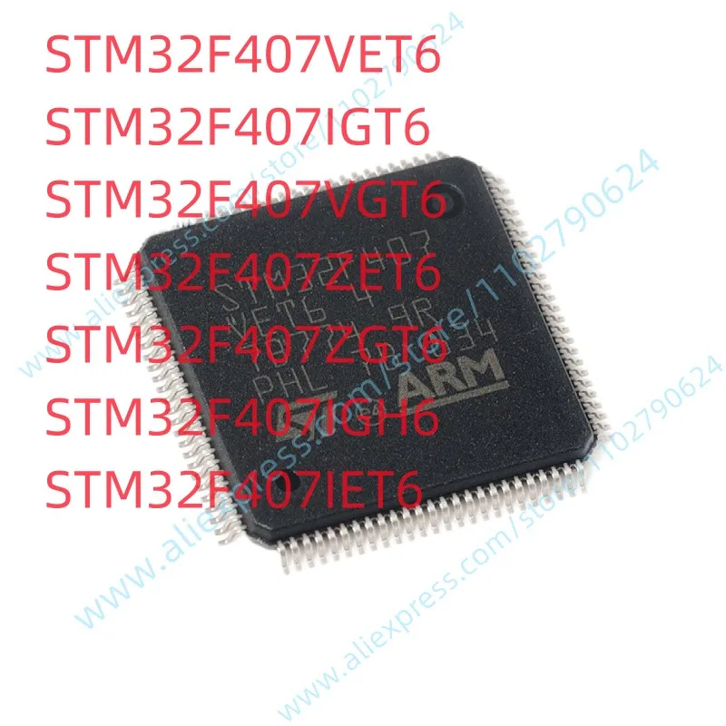 

1pcs/lot STM32F407VET6 STM32F407VGT6 STM32F407ZET6 STM32F407ZGT6 STM32F407IET6 STM32F407IGT6 STM32F407IGH6 MCU QFP Original Chip