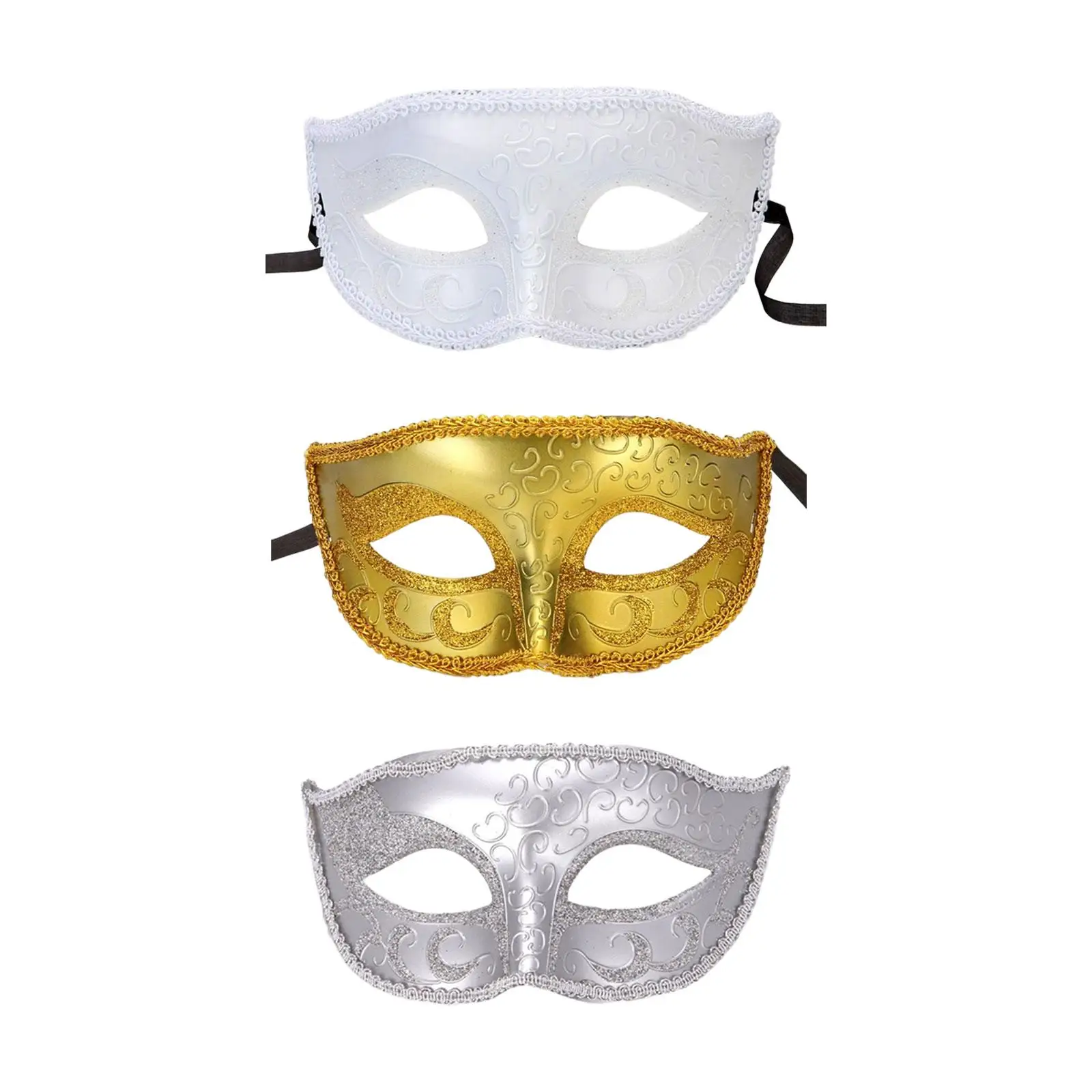 Women Men Masquerade Mask Half Face Mask Cosplay Prom Glitter Face Shield Facial