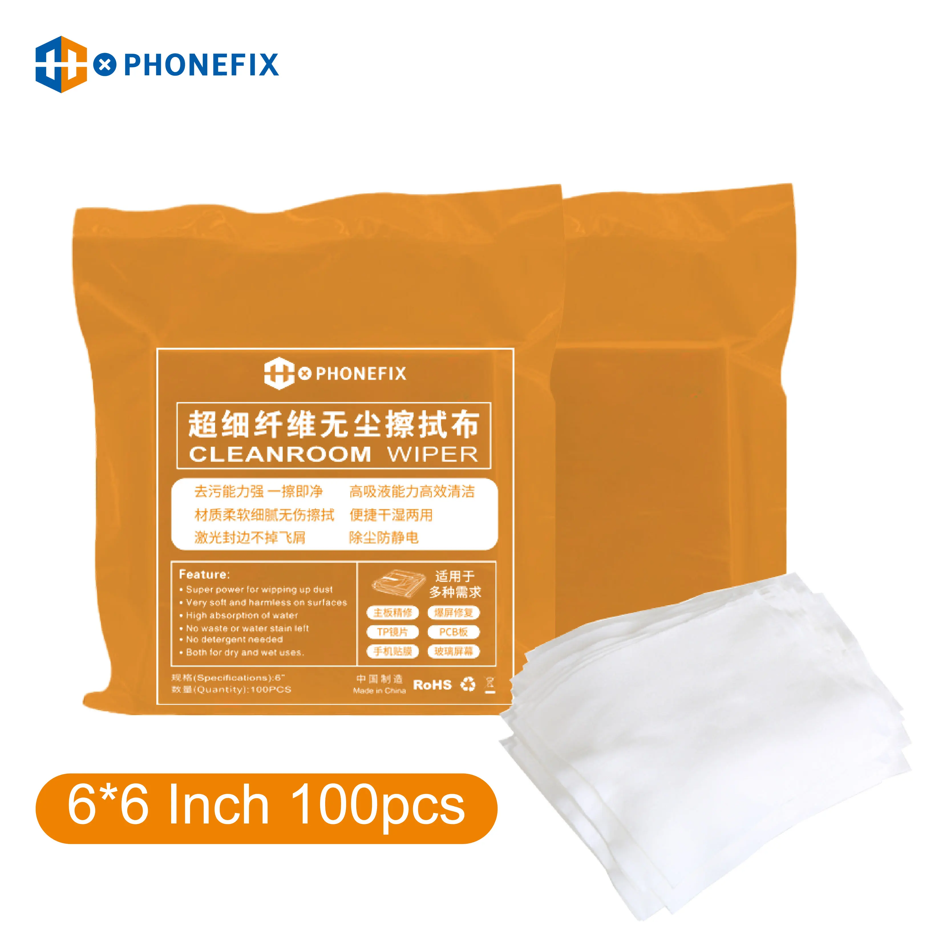 4inch*4inch 6inch*6inch Cleanroom Wiper for Mobile Phone Tablet LCD Screen Lens All Large Format Printer Dust Cleaning Cloth