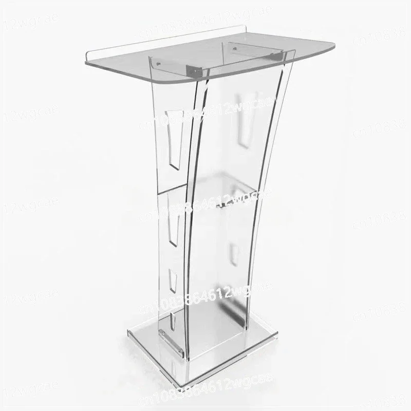 Acrylic Podium Church Pulpit Modern Rostrum Award Reception Platform Speaker Bracket Clean Transparent Plexiglass