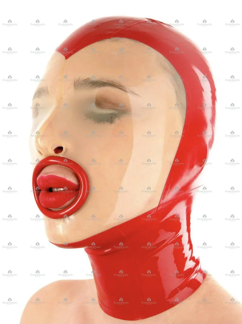 Latex maske mit transparentem, klarem Gesicht