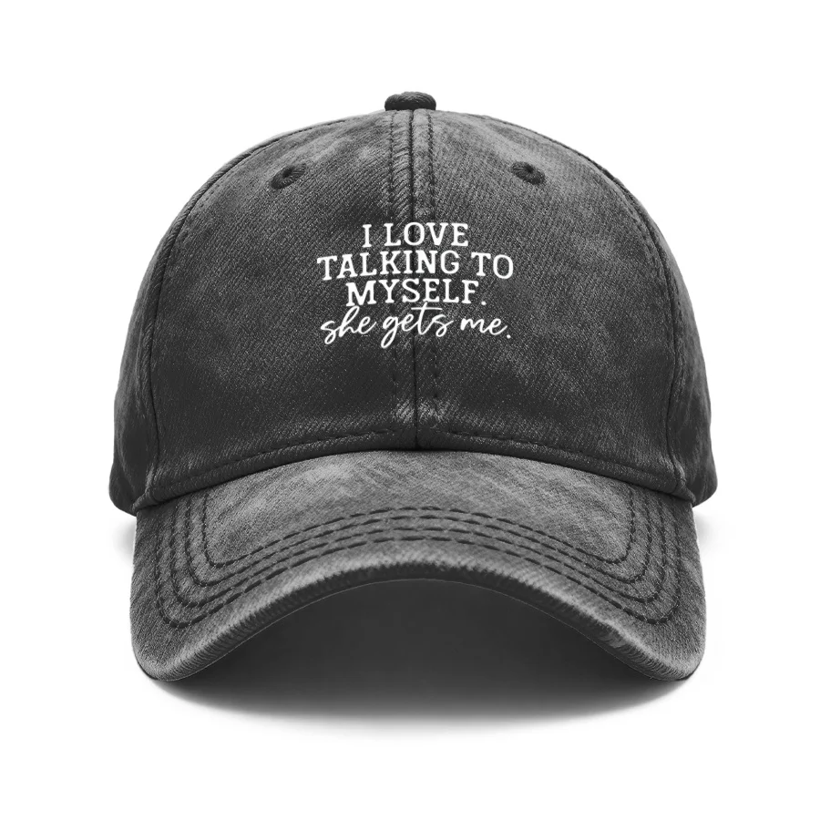 1 Vintage Washed Unisex Baseball Cap with the Fun Phrase 