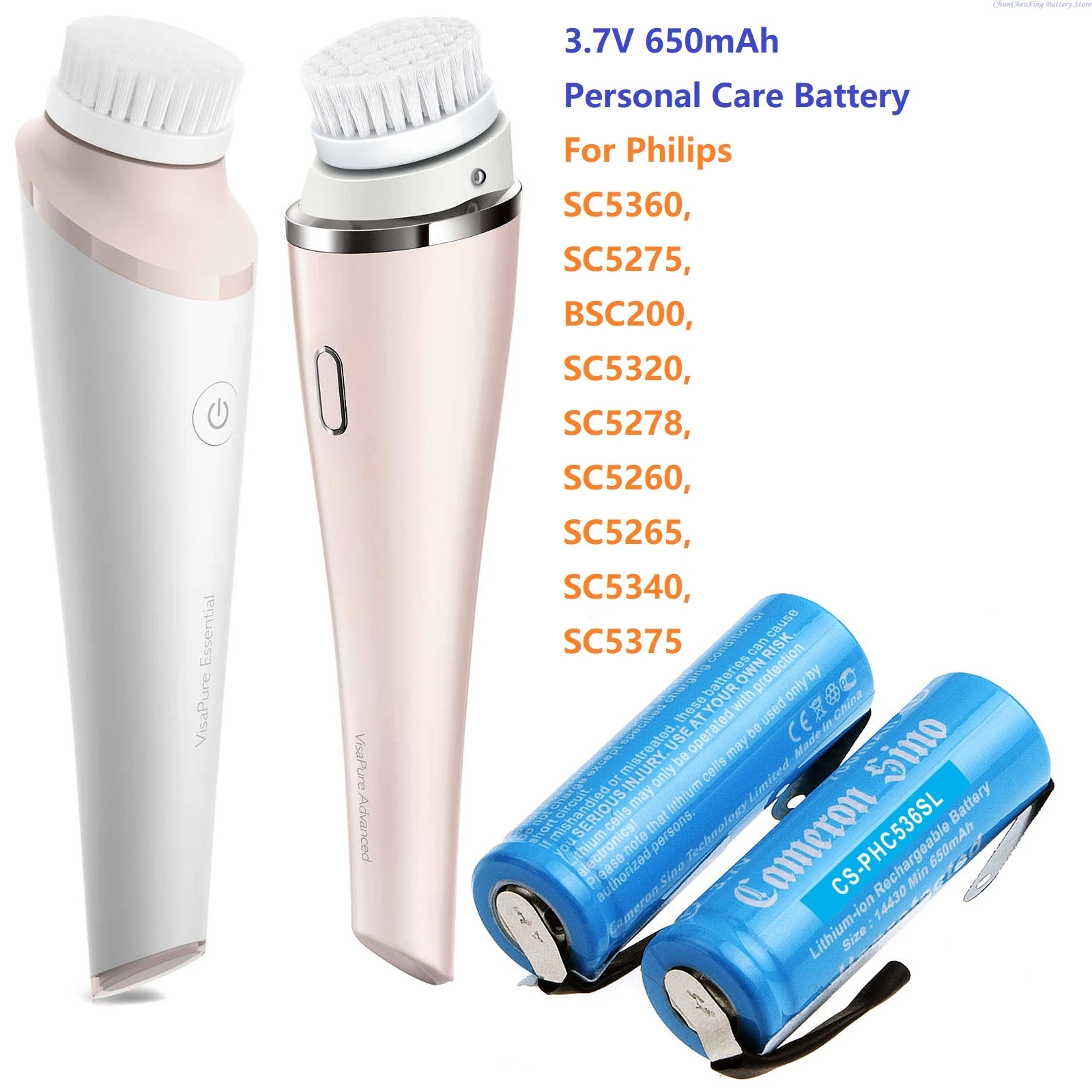 

CS 3.7V 650mAh Personal Care Battery 1607420908993 for Philips SC5360,SC5275,BSC200,SC5320,SC5278,SC5260,SC5265,SC5340,SC5375