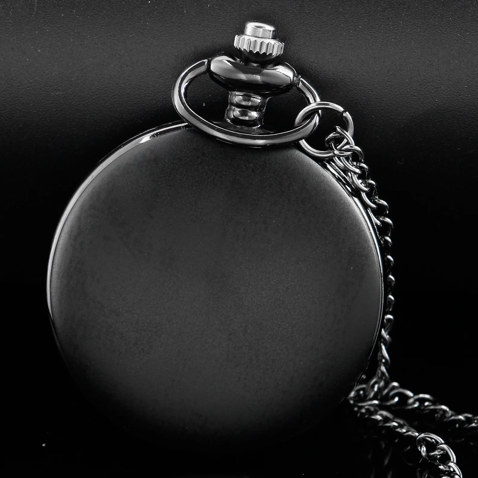 Vintage Anime Demon Slayer Design Quartz Pocket Watch Pocket Watches for Women Men with Fob Chain Christmas Birthday Gifts