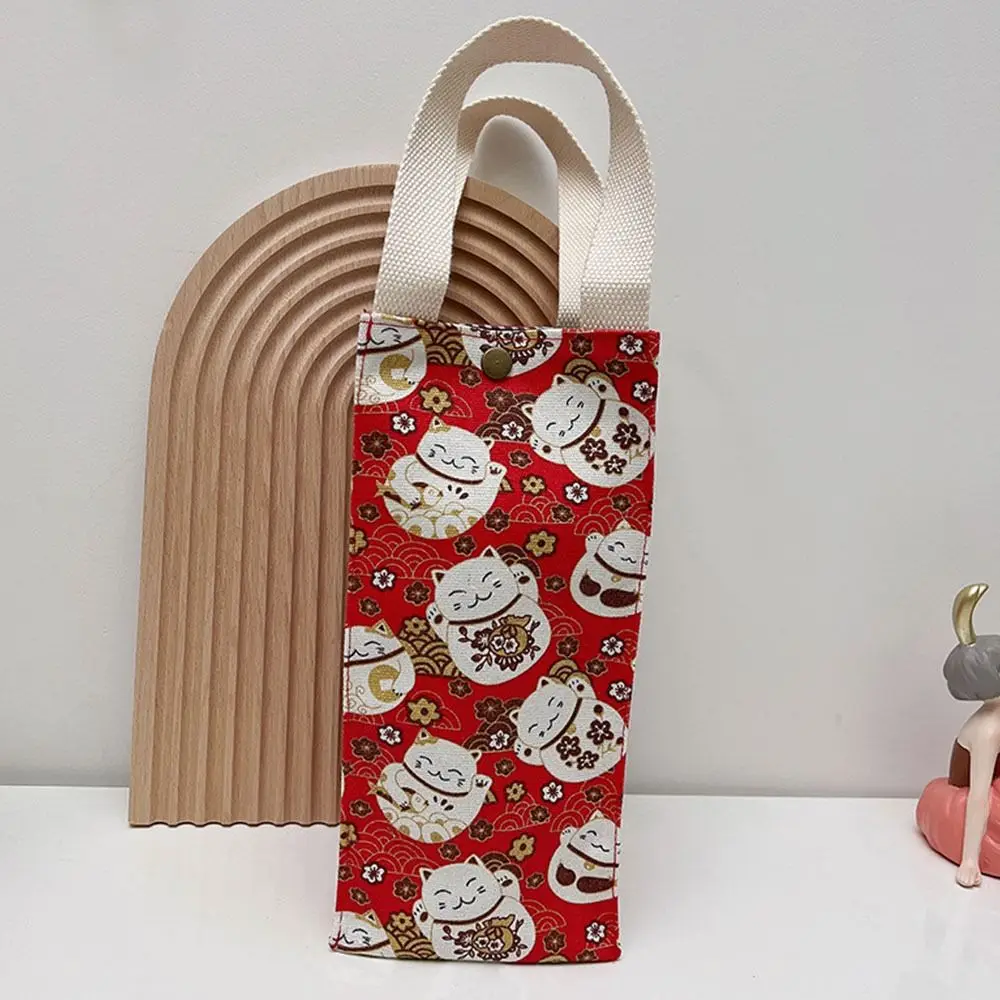 Water Bottle Canvas Storage Bags Milk Tea Cup Bags Tote Bag Portable Mug Holder Sleeve Aquaflask Beverage Bag Cup Sleeve
