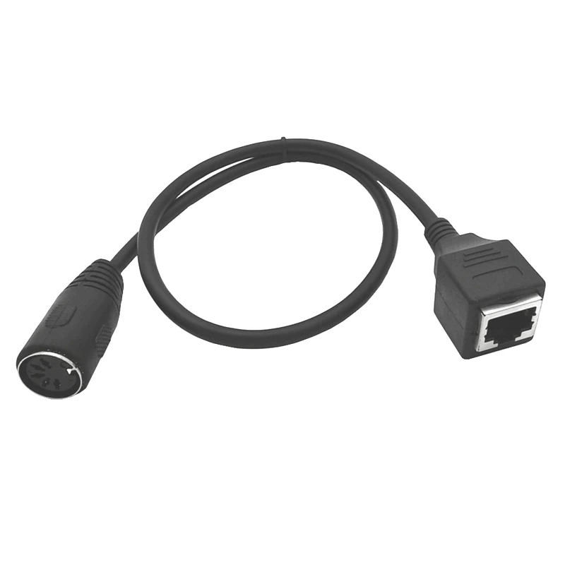 Large DIN 5pin Male to Female to RJ45 Female 8p8c Audio Connection Cable MIDI to RJ45 Adapter Cable 50cm 100cm 150cm Cable