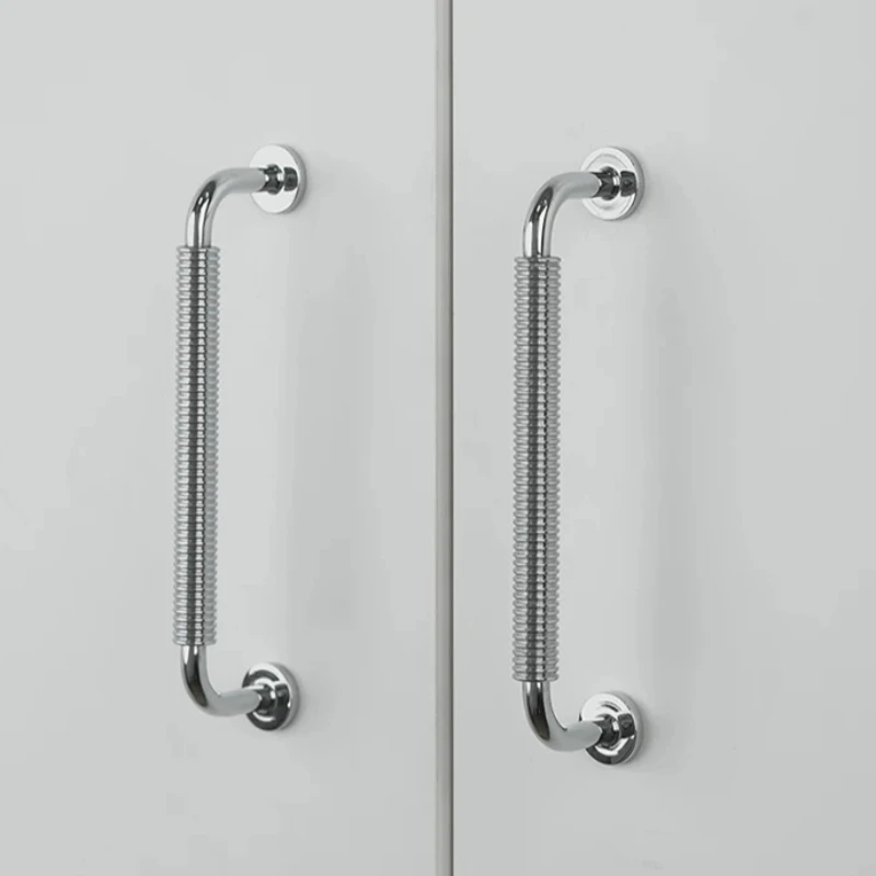 

Современные титановые серебристые ручки-кнопки для шкафов, обувниц, кухонных дверей, выдвижных ящиков и мебельной фурнитуры