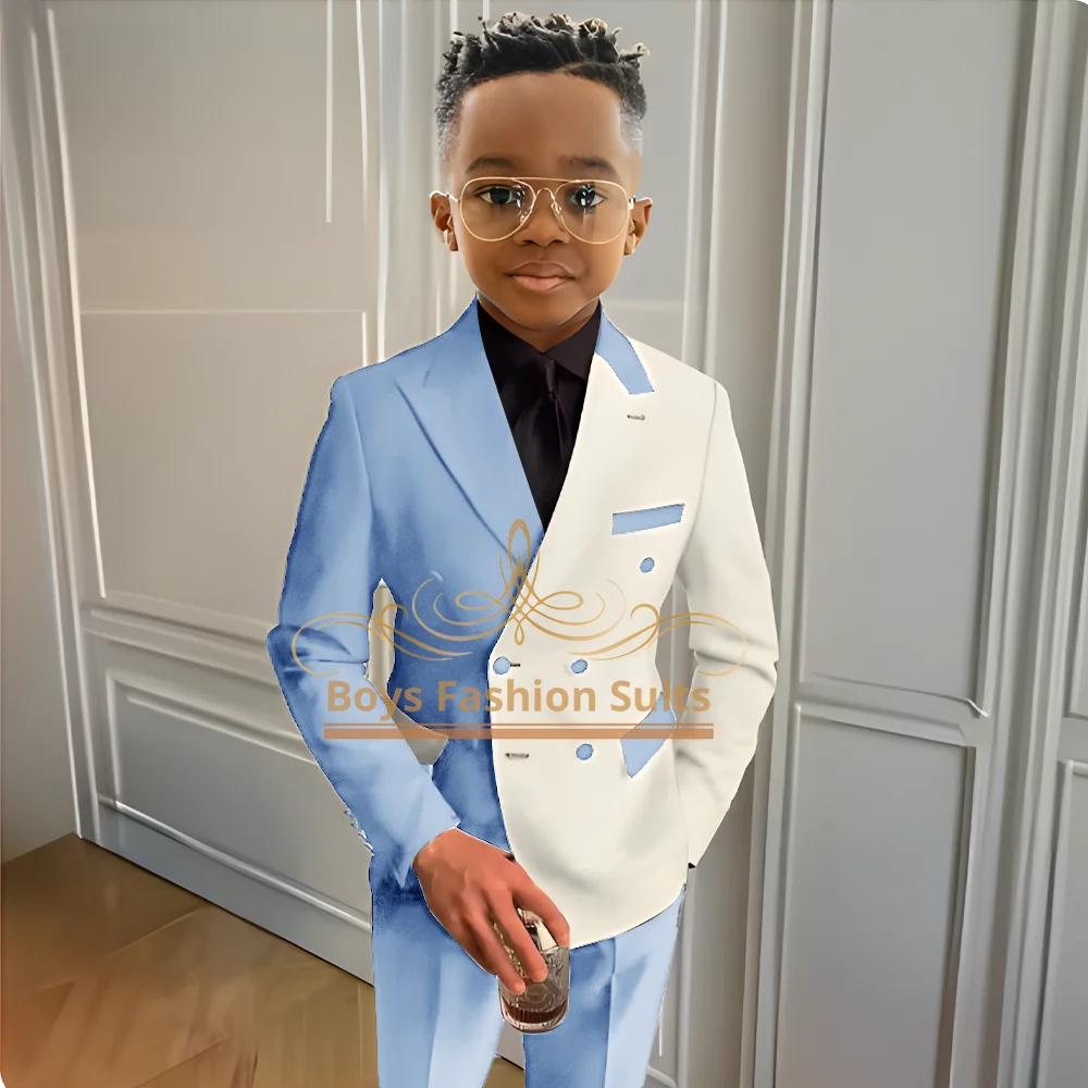 Boys formal suit set 2 piece suit, suitable for wedding party cocktail party custom suit dress 2~16 years old children suit