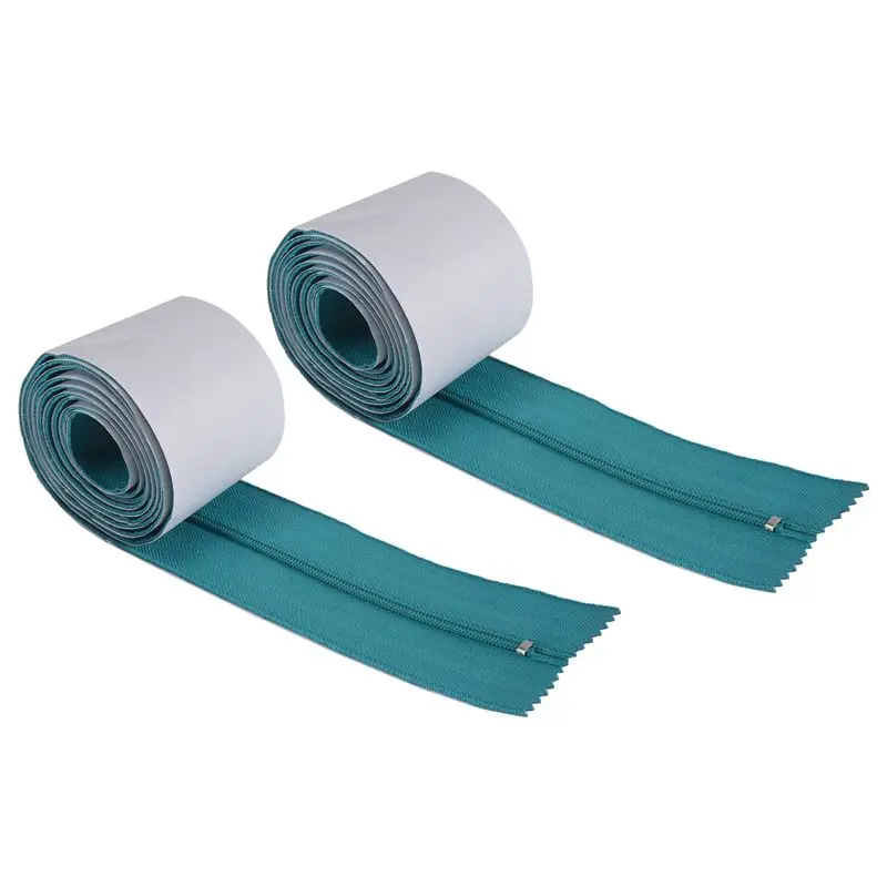 AT05-2-Pack Peel Stick Zipper Doors,7 Inch X 3 Inch Double-Sided Self-Adhesive Zippers For Dust Barriers